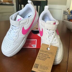 Never worn. NWT. Girls Nike Court Borough Low Recraft (PS)